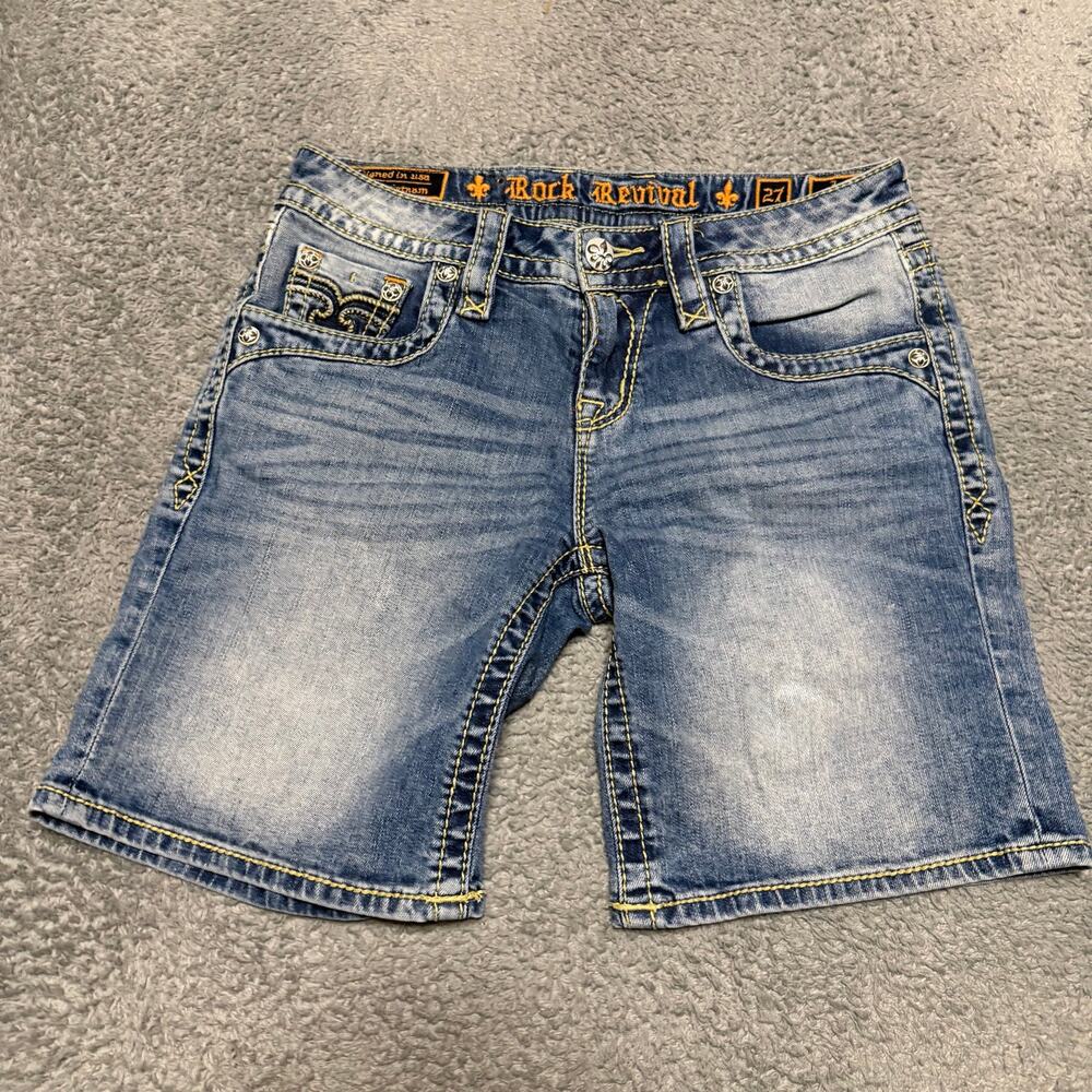 Rock Revival Jodie Shorts Easy Denim Womens Jean Size 26 Western Bling